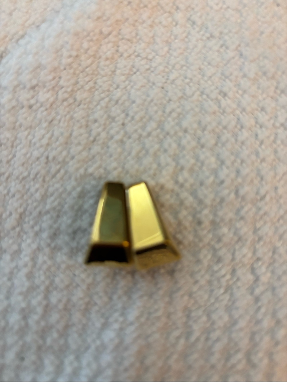 Gold clip on earring